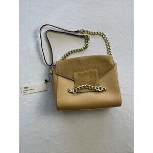 Cristina Sabatini Scarlett Crossbody Large Purse Camel Color with gold chain
